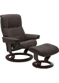 Relaxsessel stressless "Mayfair", braun (braun batick), B:79cm H:101cm T:73cm, Leder BATICK: BATICK ist ein leicht korrigiertes, durchgef&auml;rbtes und genarbtes M&ouml;belleder, bei dem die meisten Unebenheiten und Spuren in der Regel entfernt wurden.;Leder PALOMA: PALOMA ist ein durchgef&auml;rbtes Semianilin-M&ouml;belleder mit nat&uuml;rlicher Narbung.;ROHLEDER Stoff Q2 FARON: Ein fester zuverl&auml;ssiger Boucl&eacute; mit eine