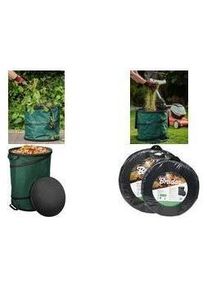 bradas, Komposter + Gartensack, Gartensack POP UP HARD, 175 Liter, dunkelgr&uuml;n aus wasserdichtem, UV-best&auml;ndigem Material, stabile (175 l)