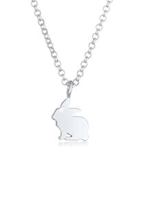 Silberkette Elli "Halskette Kinder Hase Tier Ostern 925 Silber" Gr. 36, silber, Halsketten, M&auml;dchen, Silber 925 (Sterlingsilber), Silberkette