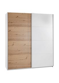 M&Ouml;BELIX M&ouml;belix , Grau, Eichefarben , Holzwerkstoff , 2 F&auml;cher , 181x210x62 cm , Made in Germany, Goldenes M, Blauer Engel ,