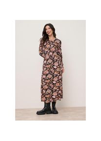 Tamaris, Damen, Maxikleid &raquo;aus elastischer Viskosemischung, taillierte Passform&laquo; mit stilvollem Muster, ideal f&uuml;r die &Uuml;bergangszeit, rosa-braun 