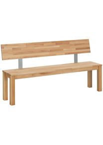 P & B Sitzbank, Kernbuche, Holz, Kernbuche, massiv, 180x84x40 cm, mit R&uuml;ckenlehne, in verschiedenen Gr&ouml;&szlig;en erh&auml;ltlich, Esszimmer, B&auml;nke, Sitzb&auml;nke