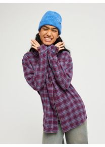 Karohemd Roxy "LET IT GO CHECK", Damen, Gr. S, N-Gr, schwarzberry wine lila plaid, Hemden Karohemd, mit sportlich-l&auml;ssiger Optik, aus Baumwolle, entspannte Passform