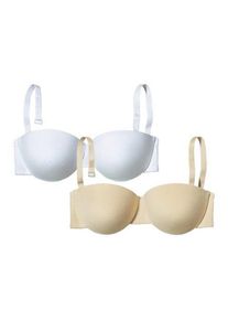 petite fleur by Lascana, Schalen-BH &raquo;, tr&auml;gerloser BH, BH ohne Tr&auml;ger, Baumwoll-BH, BH mit B&uuml;gel&laquo; Packung, mit abnehmbaren Tr&auml;gern, Sommer, caramel+