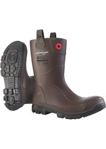 Gummistiefel Dunlop "Rig Pro", Damen, Gr. 44, braun (dunkelbraun), Obermaterial: 100% Textilmaterial TEXMAT., Schuhe Gummistiefel