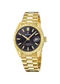 Quarzuhr Festina "Classic Steel", goldfarben, schwarz, Armbanduhren, Damen, Quarzuhr, Armbanduhr, Damenuhr, Herrenuhr, Swiss Made, Edelstahlarmband, analog
