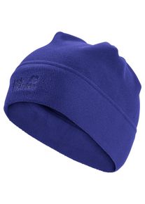 Beanie Jack Wolfskin "REAL STUFF BEANIE", Damen, Gr. onesize, blau (glowink), M&uuml;tzen Beanie, Fleecem&uuml;tze, leicht, aus recycelten Materialien