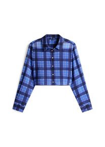 Tommy Jeans Kvinnor Blus bl&aring; / m&ouml;rkbl&aring; / vit Storlek L