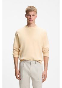 Strickpullover BOSS Orange "Akapulko", Herren, Gr. L, light, pastel orange837, Strick, Obermaterial: 100% Baumwolle, unifarben, relaxed fit normal, Rundhals, B&uuml;ndchen, Pullover Strickpullover, Relaxed Fit, reine Baumwolle, moderner Used-Effekt