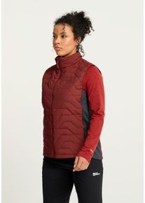 Funktionsweste Jack Wolfskin "FLEXTREK INS VEST W", Damen, Gr. XS (34), rot (merlot), Obermaterial: 100% Polyester. F&uuml;llung: 100% Polyester. Futter: 100% Polyester, Westen Funktionsweste, Isolationsweste, warm, 3-in-1 kompatibel
