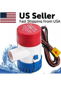 1100GPH 12V Electric Marine Submersible Bilge Sump Water Pump For Boat 3/4" Hose