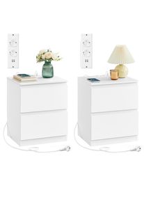 Boxxx Nachtk&auml;stchenset, Wei&szlig;, Holzwerkstoff, 2 Schublade(n) Schubladen, 40x49x35 cm, Typenauswahl, Schlafzimmer, Nachtk&auml;stchen