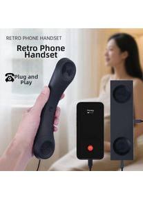 High Quality with Microphone Phone Handset Type-C Tangle Free Wire Landline Handle Receiver Telephone Style Telephone Handset