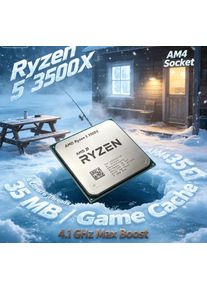Tray AMD Ryzen 5 3500X 6 Core 6 Thread 4.1GHz Dynamic Boost 32MB Cache AM4 Support PCIe 4.0 E Sports PC Top Choice