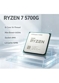 AMD Ryzen 7 5700G Integrated Graphics CPU R7 5700G 8 Core 16 Thread 4.6GHz 16MB L3 Cache Socket AM4 100 Percent Brand