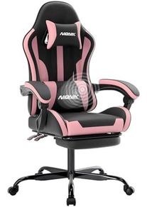 Gaming Chair, Ergonomic Computer Chair with Footrest and Lumbar Support, Height Adjustable Game Chair with 360&deg;-Swivel