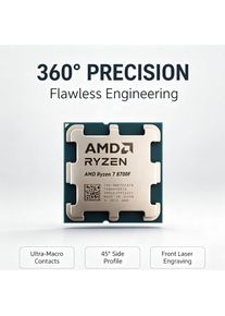 AMD R7 8700F Desktop Gaming Processor 16MB L3 Cache 8-Core 16-Thread 4nm 65W Socket AM5 DDR5 CPU Without Fan