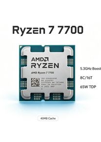 AMD Ryzen R7 7700 Central Processing Unit Zen4 Socket AM5 Desktop PC Parts