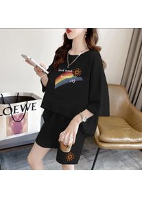 Fashion women's summer shorts set, sportswear, oversized short sleeved T-shirt, 2-piece set, sportswear, women's casual clothing