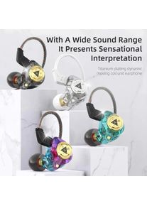 High Fidelity QKZ AK3 FiLe Wired Earphones Noise Isolation In Ear Headphones Stereo Gaming Sport Earbuds With Line Control Mic