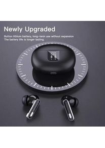 AI Real-Time Instant Translation Bluetooth Earbuds Digital LED Power Display Charging Case Battery Indicator Touch Control Built