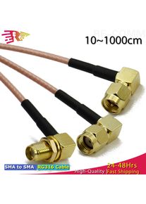 RG316 SMA to SMA Male Female Right Angle RF Coaxial Extension Cable Pigtail for WiFi 3G 4G GSM Antenna