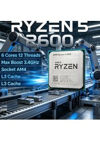Special Boxed AMD R5 2600 6 Core 12 Thread Boost 3.9GHz Support DDR4 2933 Faster Video Rendering