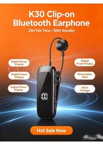 Hot Selling K30 Wireless Clip Earbud 120mAh Fast Charging Stereo Call Headset Voice Change Function Universal Bluetooth Earphone