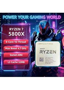 AMD Ryzen 7 5800X AMD R7 5800X CPU 8-Core 16-Thread 3.8GHz Unlocked Desktop Processor Socket AM4 Gaming CPU Without Package