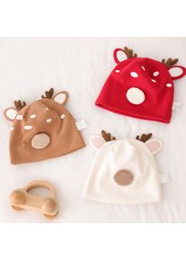Cute Little Deer Baby Fetal Hat Soft Cotton Newborn Beanie Spring Autumn Warm Kids Pullover Cap 0-3Month Infant Christmas Hats