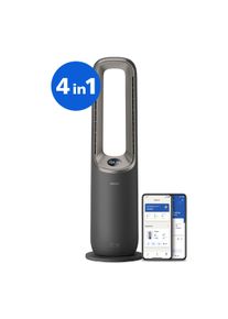 Luftreiniger Philips "AMF970/10 AirPerformer 4-in-1, Reinigen, K&uuml;hlen, Heizen & Befeuchten", anthrazitgrau, aschgold, B:32,5cm H:106,4cm T:32,5cm, Luftreiniger, Luftreiniger, mit App-Verbindung, Fernbedienung