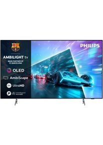 Philips OLED-Fernseher "55OLED761/12", Energieeffizienz: G, schwarz, 55 &Prime;, Fernseher, OLED-Fernseher