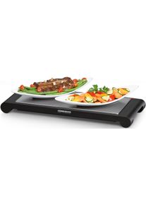 Rommelsbacher Warmhalteplatte "WPS 857", schwarz (silberfarben), B:50,5cm H:4,5cm T:20cm, Kochplatten, Warmhalteplatte