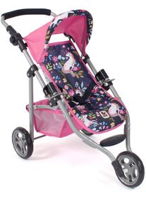 Bayer Chic 2000 Puppenbuggy CHIC2000 "Jogging-Buggy Lola", blau (einhorn), Puppenwagen, KinderB:33cm H:57cm T:70cm, Kunststoff, Metall, Stoff, Puppenbuggy, mit klappbarem Verdeck, B:33cm H:57cm T:70cm