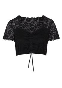 Spieth & Wensky Shirtbluse SPIETH & WENSKY "Bahamas", Damen, Gr. 38, schwarz, Obermaterial: 90% Polyamid PA. 10% Elasthan EL., uni, festlich, slim fit, Blusen Shirtbluse, mit floralem Muster