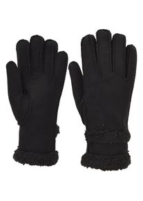 styleBREAKER Fleecehandschuhe &raquo;Handschuhe Wildleder Optik mit Teddyfleece&laquo; 1 Stk. schwarz, Gr&ouml;&szlig;e Einheitsgr&ouml;&szlig;e