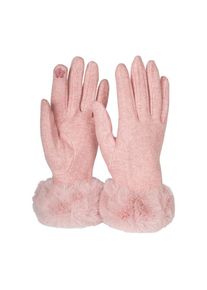 styleBREAKER Fleecehandschuhe &raquo;Touchscreen Handschuhe mit Kunstfell&laquo; 1 Stk. rosa, Gr&ouml;&szlig;e Einheitsgr&ouml;&szlig;e