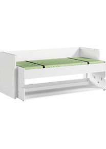 Vipack Einzelbett &raquo;Denver 90/200, die 2 in 1 L&ouml;sung f&uuml;r das Kinderzimmer, viel Funktion&laquo; B/H/T ca. 216,5x146,5x109,5cm, Dekor wei&szlig;, schwenkbar zum 