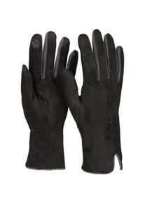 styleBREAKER Fleecehandschuhe &raquo;Touchscreen Handschuhe Kontrast&laquo; 1 Stk. schwarz, Gr&ouml;&szlig;e Einheitsgr&ouml;&szlig;e