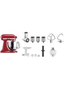 KitchenAid K&uuml;chenmaschine &raquo;5KSM125EER&laquo; Gratis Fleischwolf+Gem&uuml;seschneider m. 3 Trommeln (Wert ca. 278,-&euro; UVP)