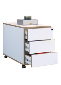 Vcm Container &raquo;Holz Rollcontainer B&uuml;rocontainer Salia 3 Schublade&laquo; 1 Stk. tlg.