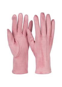 styleBREAKER Fleecehandschuhe &raquo;Einfarbige Touchscreen Handschuhe Ziern&auml;hte&laquo; 1 Stk. rosa, Gr&ouml;&szlig;e Einheitsgr&ouml;&szlig;e