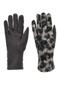 styleBREAKER Baumwollhandschuhe &raquo;Touchscreen Handschuhe mit Leoparden Muster&laquo; 1 Stk. grau, Gr&ouml;&szlig;e Einheitsgr&ouml;&szlig;e