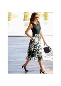 Heine, Damen, Petticoat-Kleid &raquo;Kleid&laquo;, schwarz-champagner-bedruckt, 36 - Normalgr&ouml;&szlig;en, gewebte Qualit&auml;t