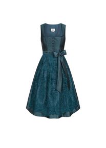 N&uuml;bler N&uuml;bler, Damen, Dirndl &raquo;Midi Dirndl Kerala&laquo;, Blau, 54 - EURO, FESTLICHES DAMEN DIRNDL - Elegantes Trachten-Dirndl mit eckigem Ausschnitt, Dirndlsch&uuml;rze