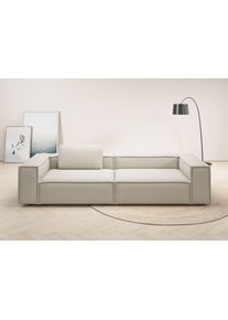 3-Sitzer Home Affaire "Watertown moderner 3-Sitzer", beige (nature), B:306cm H:68cm T:118cm, 96% Polyester, 4% Nylon, Sofas, 3-Sitzer, extra breites Sofa mit in eleganten Bez&uuml;gen & gro&szlig;z&uuml;giger Sitzfl&auml;che