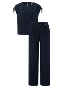 Blusenshirt Ragwear "Blusenshirt Verllen Set YOUMODO", Damen, Gr. S, blau (navy), Obermaterial: 65% Polyester PES. 35% Viskose CV., weit, Rundhals, Shirts Blusenshirt