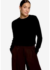 Strickpullover Zero, Damen, Gr. 38, schwarz beauty, Strick, Obermaterial: 80% Viskose, 20% Polyamid, unifarben, k&ouml;rpernah h&uuml;ftbedeckend, Rundhals, abgesteppte Kante, Pullover Strickpullover, mit Rundhalsausschnitt / Viskose