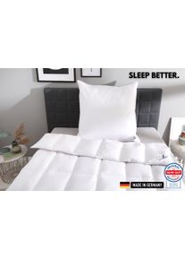 Daunenbettdecke OBB "Edition 125 Jahre, Bettdecken f&uuml;r Sommer und Winter", wei&szlig;, B:155cm L:220cm, Bezug: 100% Baumwolle. F&uuml;llung: 90% Daunen, 10% Federn, Bettdecken, Daunenbettdecke, Bettdecke 135x200 cm, 155x220 cm & weitere Gr&ouml;&szlig;en, Made in Germany