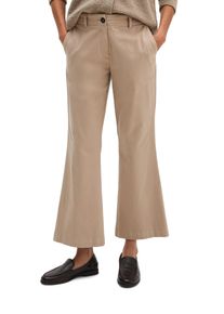 Marc O'Polo 7/8-Hose MARC O'POLO, Damen, Gr. 42, N-Gr, earthy taupe, Web, Obermaterial: 96% Baumwolle, 4% Elasthan, unifarben, regular fit kn&ouml;chelfrei, Hosen 7/8-Hose, aus Baumwoll-Stretch-Satin, Flared Fit